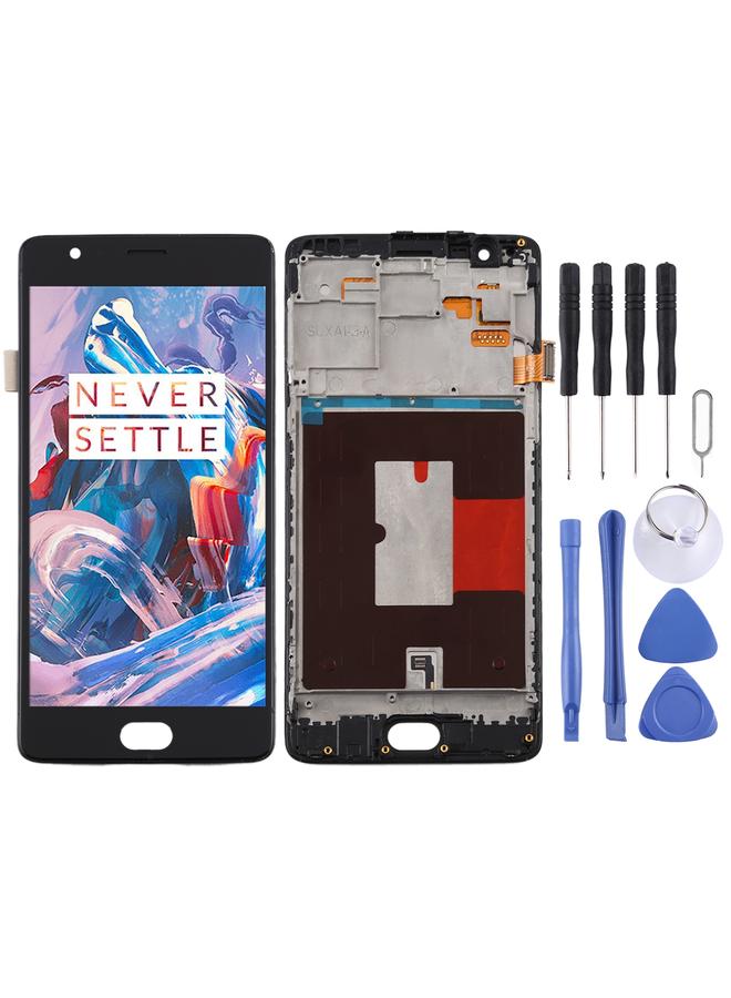 Replacement For OnePlus 3 / 3T A3000 A3010 TFT Material LCD Screen and Digitizer Full Assembly with Frame Black - Image 1